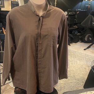 Men's Casual Button Down Shirt - Brown